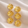 FABLLERY-Premium Anti-Tarnish Floral Dangle Earrings – Gold Plated Earrings for Women