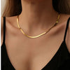 FABLLERY Anti-Tarnish Gold Snake Chain Necklace for Women | Daily Wear Stylish Neck Chain