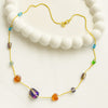 FABLLERY Necklace Multicolour Crystal Chain