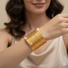FABLLERY Luxury Anti-Tarnish Gold Cuff Bracelet for Women | Elegant Statement Jewelry