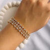 FABLLERY Luxury Anti-Tarnish Crystal Link Bracelet for Women – With Long-Lasting Shine