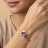FABLLERY Anti-Tarnish Purple Crystal Bracelet for Women – Elegant & Long-Lasting Shine