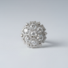FABLLERY Ring Anti-Tarnish Crystal Studded Cocktail (Adjustable size)