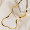 FABLLERY Anti-Tarnish Gold Snake Chain Necklace for Women | Daily Wear Stylish Neck Chain