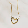 FABLLERY-Minimalist Anti-Tarnish Heart Pendant Necklace